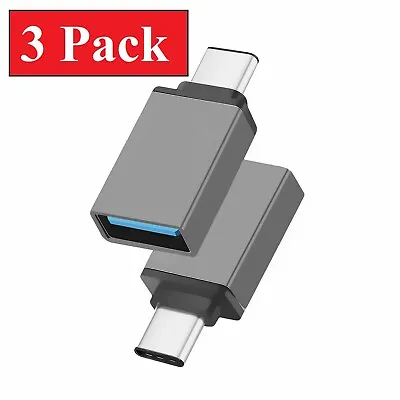 $2.44 • Buy 3-Pack USB-C 3.1 Male To USB A Female Adapter Converter OTG Type C Android Phone