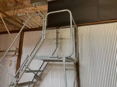 8-Step Rolling Platform Ladder 450# By Uline In Good Working Order Clean USED • $199.95