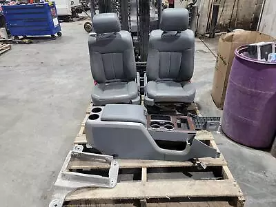 2009-2014 F150 Pair Front Gray Leather Bucket Seats W/console; Heat/cool/memory • $1595