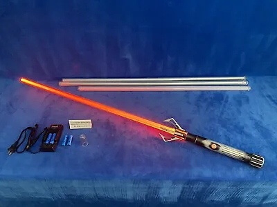 Star Wars UltraSabers Dark War Glave Lightsaber W/ Blades Batteries & Charger • $384.54