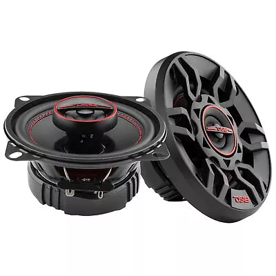 DS18 G4Xi Pair Of 4  4 Ohm 2-Way Coaxial Speakers 120W Peak Black / Red • $37.95