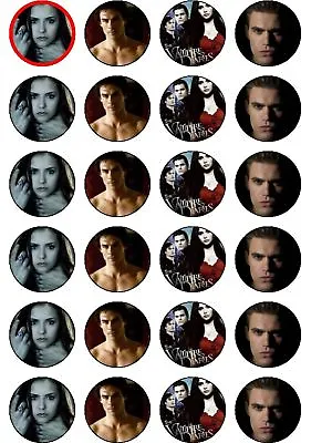 24 X Pre Cut Vampire Diaries Wafer Paper Party / Birthday Cup Cake Toppers  • £4.48