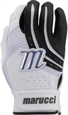 New Marucci Medallion Fastpitch Batting Gloves Youth Large Black/White • $23.70