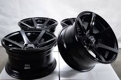 15x8 4x100 Wheels Rims Full Black Honda Civic Mazda Miata Toyota Corolla Cooper • $664