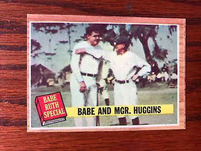 1962 Topps Babe Ruth And Manager Huggins #137 New York Yankees HOF No Crease! • $9