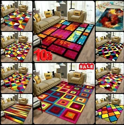 Modern Luxury Hand Carved Multi Color Carpets Small Large Floor Rugs Runner Mat* • £126.83