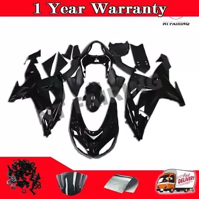 NTUA Glossy Black Fairing Kit Fit For Kawasaki Ninja 2006 2007 ZX 10R ZX10R I016 • $319.99