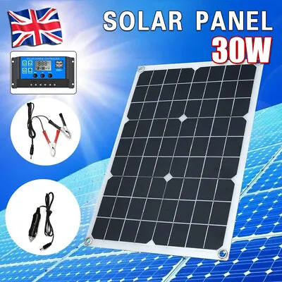 £28.99 • Buy 12V 30W Portable Solar Panel Car Van Boat Caravan Camper Trickle Battery Charger