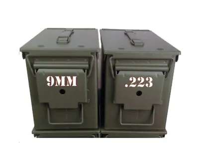 Ammo Can Labels Stickers PICK CALIBER Vinyl Decal Sign Bullet Hunting Range Gun • $1.89