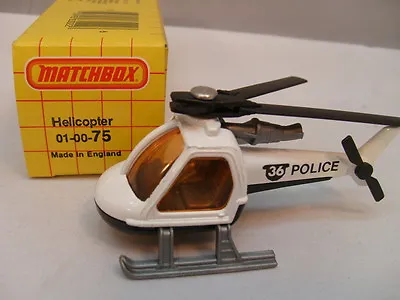 1982 Matchbox Lesney Superfast #75 Police 36 Helicopter Mib • $9.99