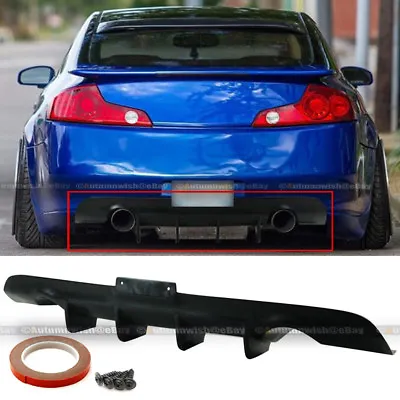 For 03-07 G35 2DR Coupe Ver 2 JDM Style Unpainted Rear Lower Bumper Diffuser Lip • $77.99