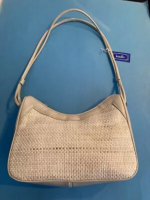 VTG NWT  Kadin Natural Beige Straw Look Classic Shoulder Bag Pocketbook • $12.75