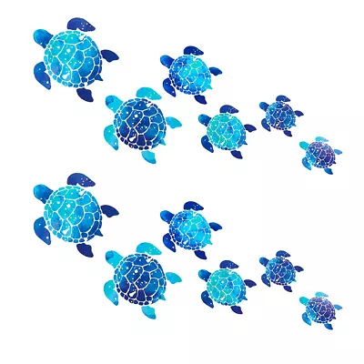 12 PCS Sea Turtle Wall Stickers Vinyl Underwater Ocean Waterproof Wall Decals UK • £7.45