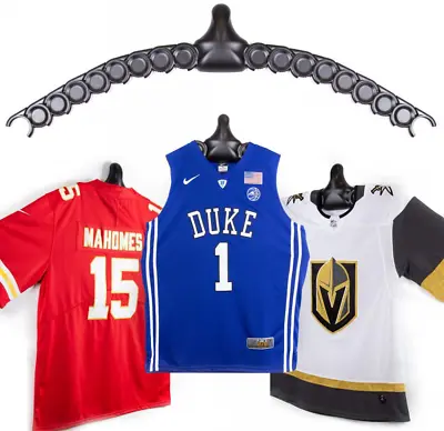 Jersey Hanger Wall Display Adjustable T-Shirt Soccer Hockey Basketball Baseball • $45.98