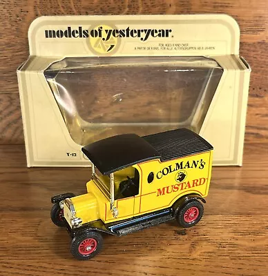 Matchbox Models Of Yesteryear Y-12 1912 Ford Model T Van Colman's Mustard • $6.50