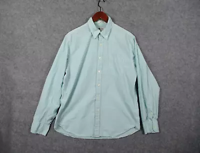 J Crew Shirt Mens Large Green White Check Button Down Tailored Fit Long Sleeve • $4.62