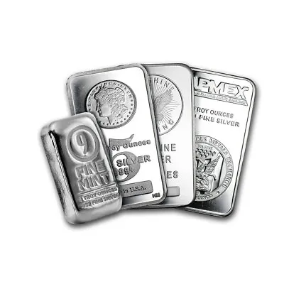 5 Oz Silver Bar - Secondary Market Brand Varies .999 Fine Silver • $154.30