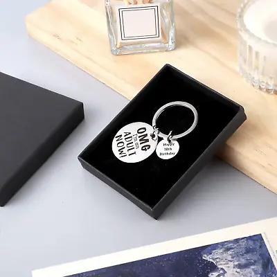 HuaJiao 18th Birthday Keyring Keychain 18th Birthday Gifts For Girls/Boys Gift • £5.39