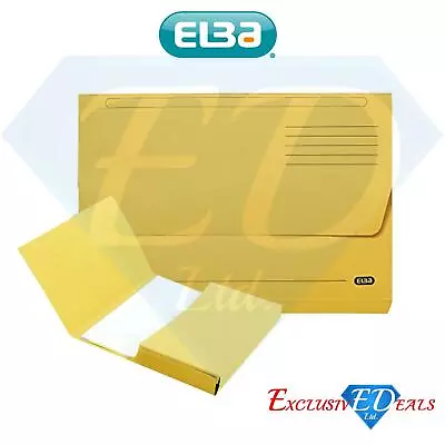 £2.99 • Buy Elba A4 / Foolscap Filing Document Wallet Folders Manilla Card - Half Flap