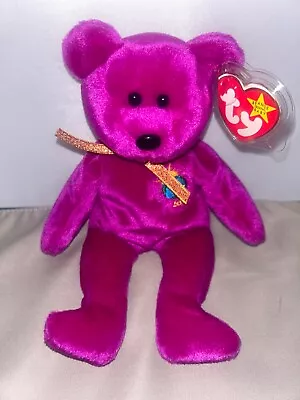 TY Beanie Baby Millenium Bear Soft Toy Plush Stuffed Animal Retired 1999 & Tag • £10.99