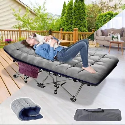Folding Bed Camping Portable Cots Guest Beds Office Nap Support Up To 600LB+Bags • $69