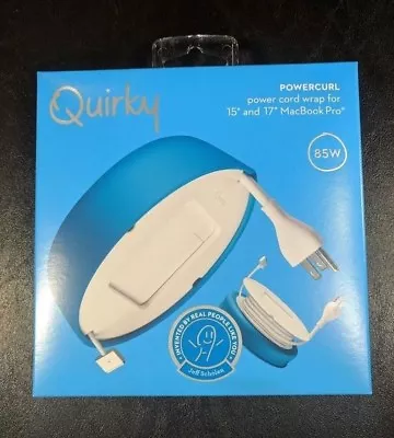 Quirky Powercurl POP Power Cord Wrap Organizer 15  & 17  MacBook Pro Laptop Teal • $9.79