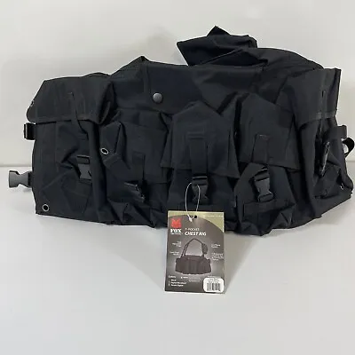 Fox Tactical 7-Pocket Chest Rig Battle Pouch Military Adjust. Cross X Draw Vest • $16.14