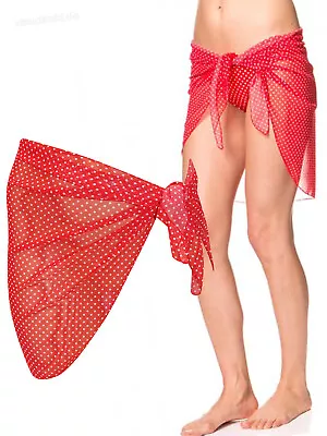 Naturana Red Polka Dot Side-Tie Sarong - BNWT • £4.99