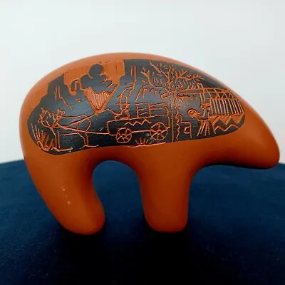 Navajo Pottery Native American Orange Bear Figurine • £44.99