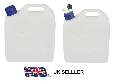 5 9.5 25L Litre Clear Plastic Jerry Can Bottle Water Container With Tamper Caps • £13.99