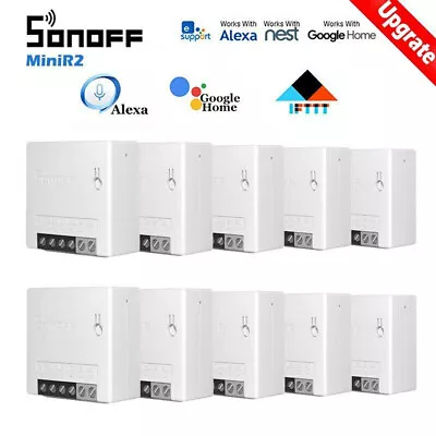 $101.79 • Buy 10PCS SONOFF MINI R2 Smart WiFi Switch DIY Two Way Switch Google Alexa Switch