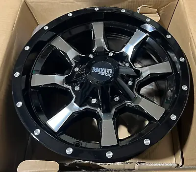 (QTY 1) Moto Metal Gloss Black Machined Face Wheel Rim 16x8 6x134/139 0mm • $111.99