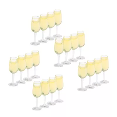 £9.23 • Buy Lots 20 1:12 Scale Mini Cup Wine Glasses Kit Dolls House Table Ornament