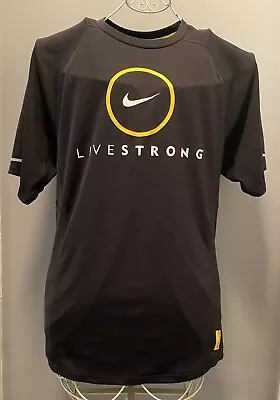 Nike Dri-fit Livestrong T-shirt Men’s Small Black Lance Armstrong Euc*** • $19.95