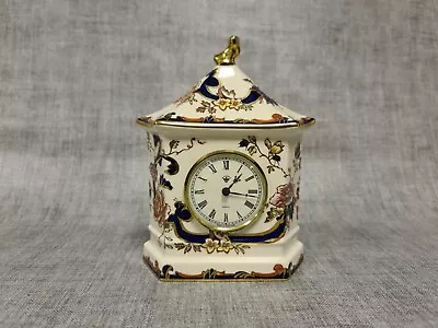 Vintage Masons Ironstone Blue Mandalay Mantle Clock • $62.22