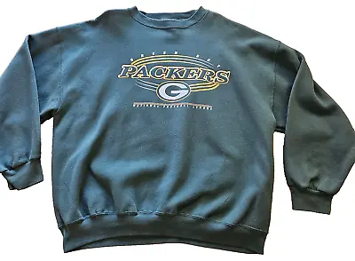 Vintage Men's Puma Green Bay Packers Sweatshirt Size 2X Crewneck Pullover NFL • $9.99