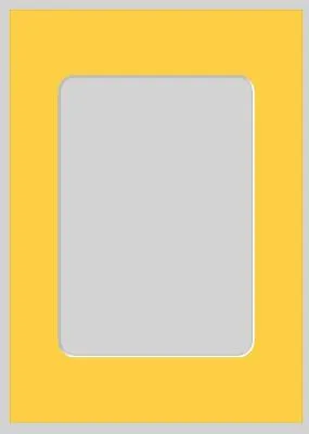 A4 Size Mount For Photo & Art With A5 Window Cut - 10mm ROUNDED Corners Inside • £3.15