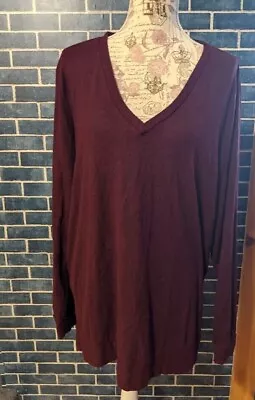 LUCKY BRAND Women's Maroon Long Sleeve Sweater • $14.50