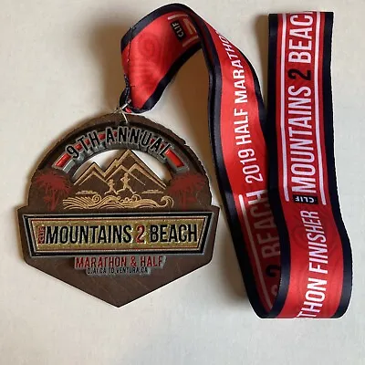 9th Annual Clif Bar Mountains 2 Beach Ojai Ventura California Run Marathon Medal • $23.90