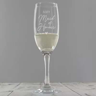 Elegant Decorative Wedding Favour Glass Flute - Personalised Thank You Gift • £9.99