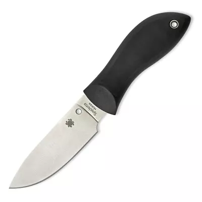 SPYDERCO Bill Moran 3.875in PlainEdge Blade/FRN Black Knife W/ Boltaron Sheath • $130.13