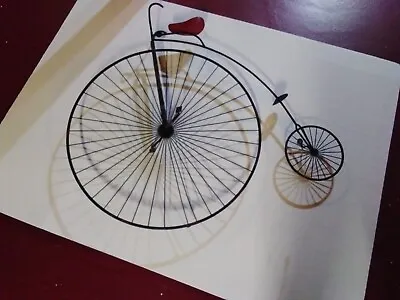 MCM C Jere ERA Bicycle PENNY FARTHING BIKE CYCLE METAL 3D WALL ART SCULPTURE • $49.95