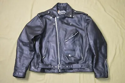 $80.91 • Buy Leather Motorcycle Jacket 52 Biker Exelement