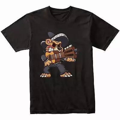 Mariachi Teddy Bear Crying Blood Guitar Gun Evil Bear T-Shirt For Men • $19.99