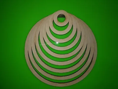 MDF RINGS Craft Shapes With/out Hanging Hole Multiple Sizes 3mm MDF Circle • £3.99