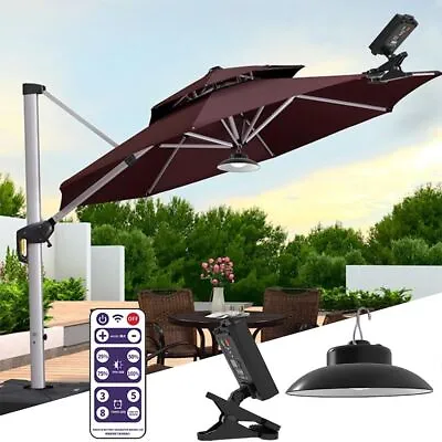 $29.67 • Buy Solar Powered Umbrella Light With Remote Control Tent Light  Outdoor