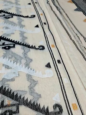 Bengal Tant Jamdani Handloom Cotton Saree (Haazar Buti) With Blouse Piece • $45