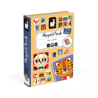 Janod Mix And Match Animal Magneti'Book Educational Travel Game - 72 Magnets • £12.59