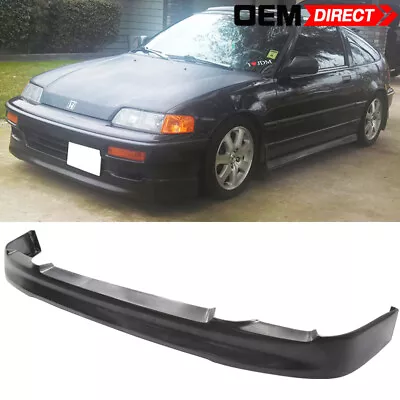 $144.99 • Buy Fits 90-91 Honda Crx Si Ed9 CS Style Black Front Bumper Lip Spoiler Splitter PU