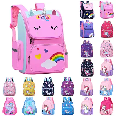 Child Kids Girls Unicorn Cartoon Shoulder Backpack Travel School Bags Rucksack • $38.99